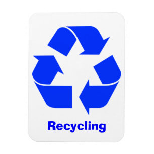 Íman Ímã azul do sinal do reciclagem