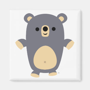 Íman Ímã azul grande do urso dos desenhos animados