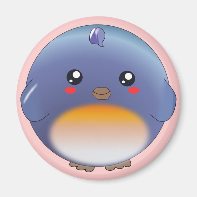 Íman Ímã-azul-kawaii (Frente)