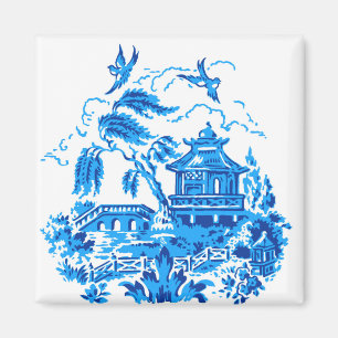 Íman Ímã azul v2 do design de China do salgueiro