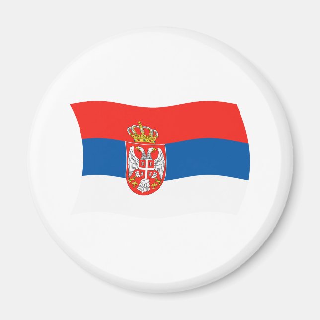 Íman Ímã Bandeira da Sérvia (Frente)