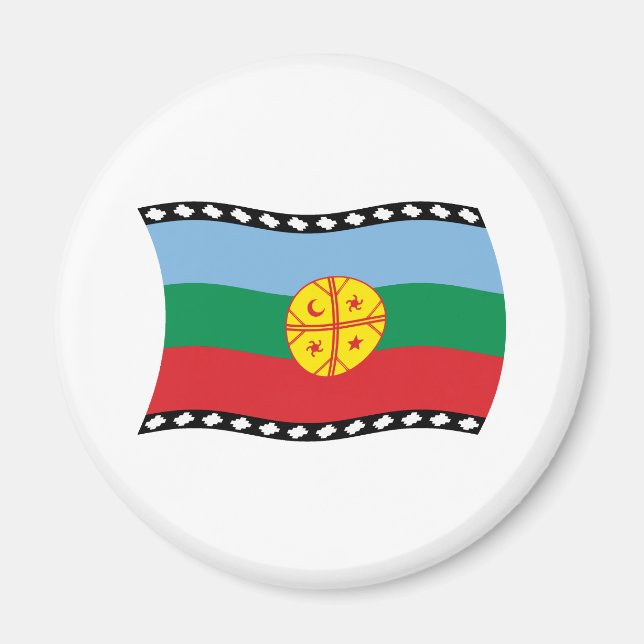 Íman Ímã Bandeira dos Mapuches (Frente)