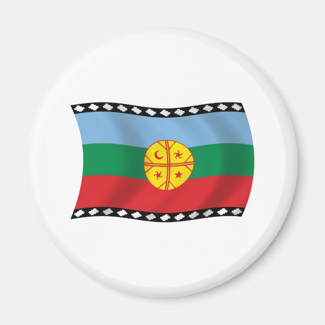 Íman Ímã Bandeira dos Mapuches (Frente)