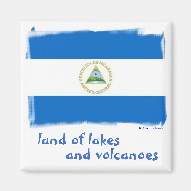Íman ímã - bandeira nicaraguense (Frente)