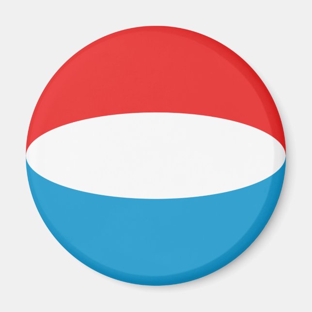 Íman Ímã Bandeira Olho de Peixe do Luxemburgo (Frente)