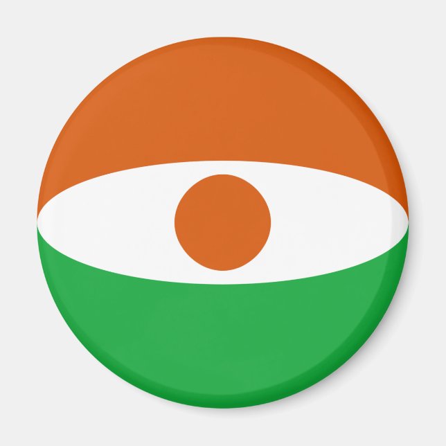 Íman Ímã Bandeira Olho de Peixe do Níger (Frente)