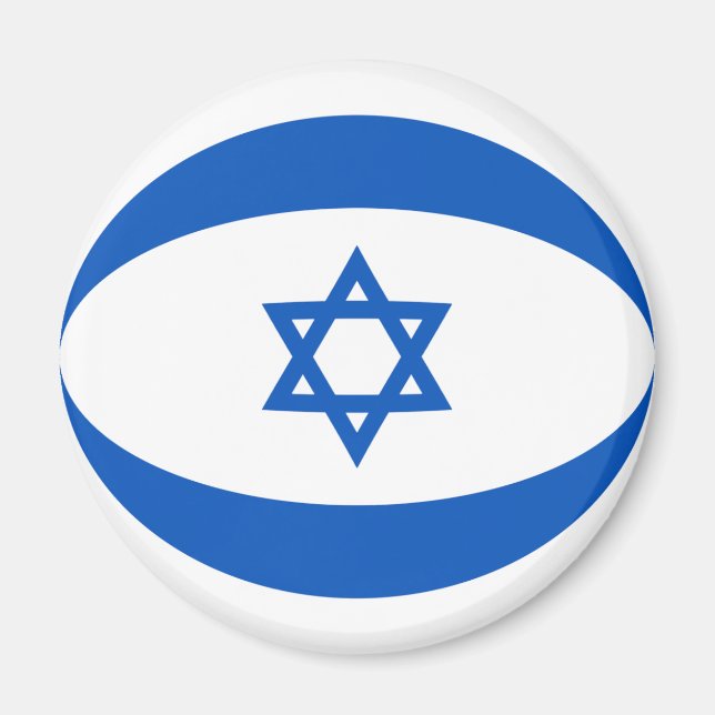 Íman Ímã Bandeira Olho de Peixe Israel (Frente)