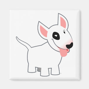 Íman Ímã bonito de bull terrier dos desenhos animados