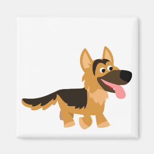 Íman Ímã bonito do cão de german shepherd dos desenh