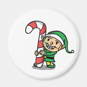 Íman Ímã bonito do duende do Natal dos desenhos