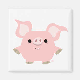 Íman Ímã bonito do porco dos desenhos animados de