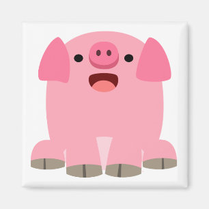 Íman Ímã bonito do porco dos desenhos animados de