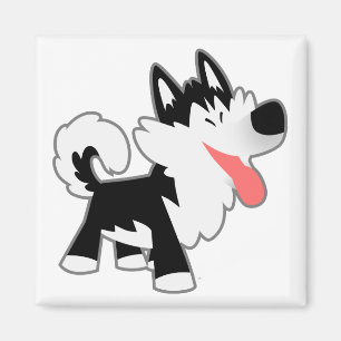 Íman Ímã bonito do rouco Siberian dos desenhos animad