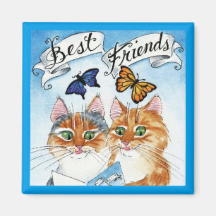 Íman Ímã bonito dos melhores amigos do gato