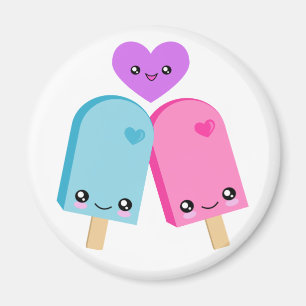 Íman Ímã bonito dos Popsicles BFF Kawaii