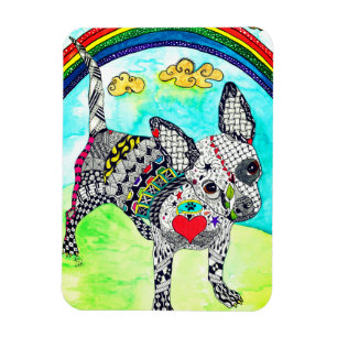 Íman Ímã bonito e colorido 3" da chihuahua x4 "