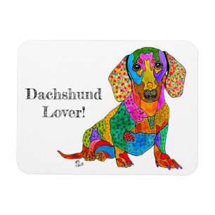 Íman Ímã bonito e colorido 3" do Dachshund x 4"