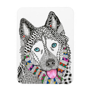 Íman Ímã bonito e colorido 3" do rouco Siberian x4 "