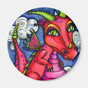 Íman Ímã bonito super do dragão vermelho do bebê