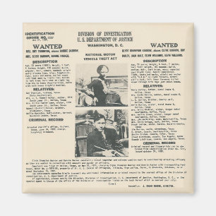 Íman ímã bonnie e de clyde fbi do poster