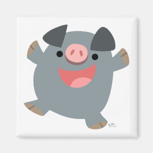 Íman Ímã Bouncy do porco dos desenhos animados bonito