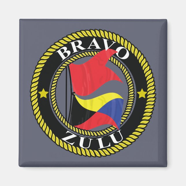 Íman ímã Bravo Zulu (Frente)