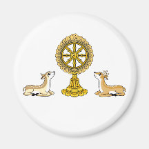 ímã Buddha Dharma Wheel & Deers