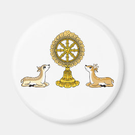 Íman ímã Buddha Dharma Wheel & Deers