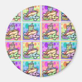 Íman Ímã - Cachorro Quente Pop Art com Batata Frita e u