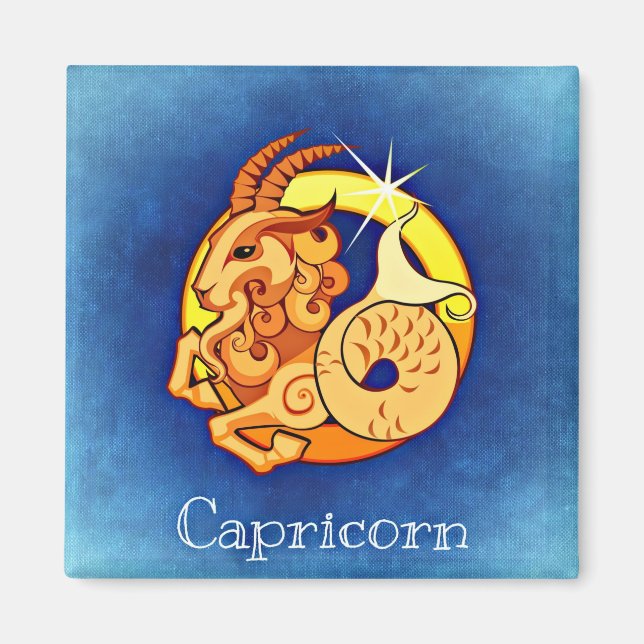 Íman ímã capricorn zodiac (Frente)