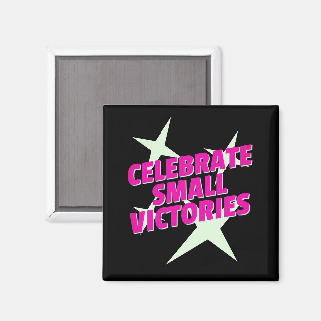 Íman Ímã Celebre Pequenas Vitórias (Front/Back)