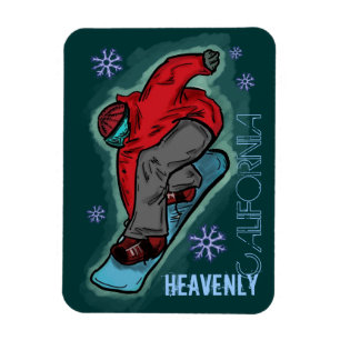 Íman Ímã celestial do retângulo do snowboarder de