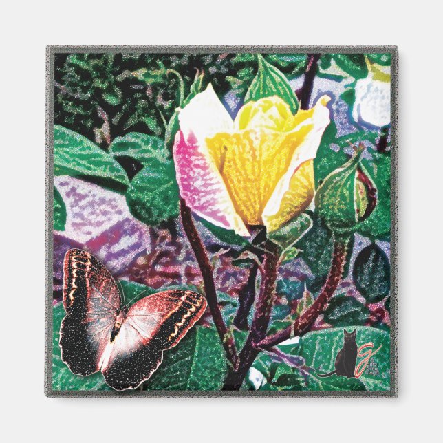 Íman Ímã Chama Dourada (Frente)