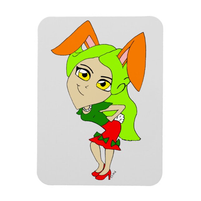 Íman ímã chibi bunnygirl (Vertical)