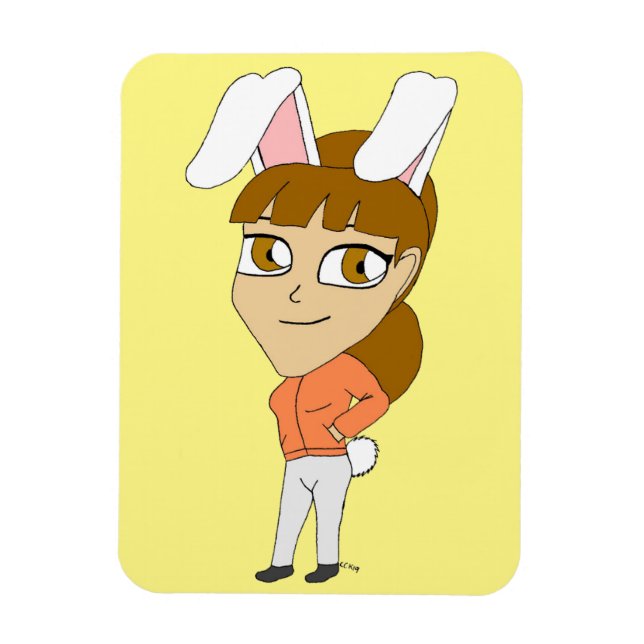 Íman ímã chibi bunnygirl (Vertical)