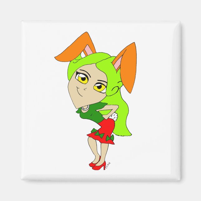 Íman ímã chibi bunnygirl (Frente)