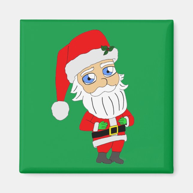 Íman imã chibi santa claus (Frente)