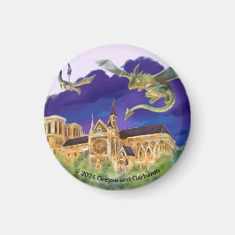 Íman Ímã Círculo de Paris - Gargula de Notre Dame