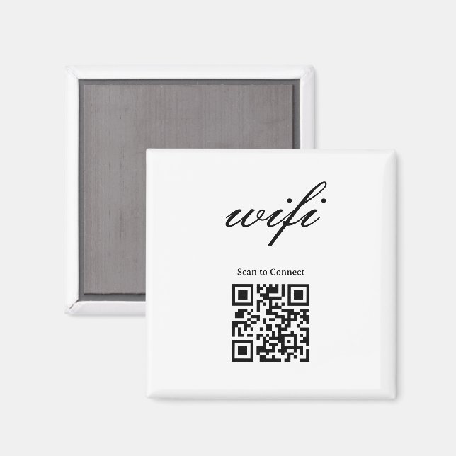 Íman Ímã  | Código Qr Wifi Moderno  (Front/Back)