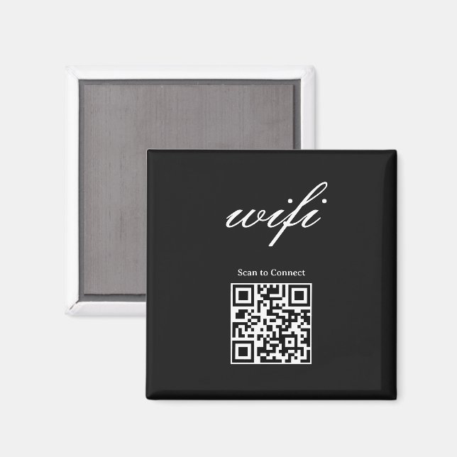 Íman Ímã  | Código Qr Wifi Moderno (Front/Back)