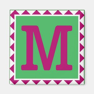 Íman Ímã colorido da letra "M" -