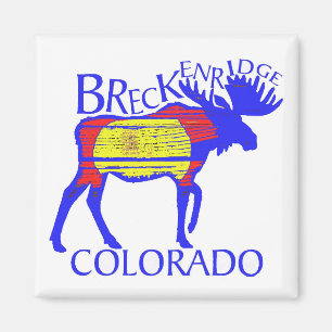 Íman Ímã colorido dos alces de Breckenridge Colorado