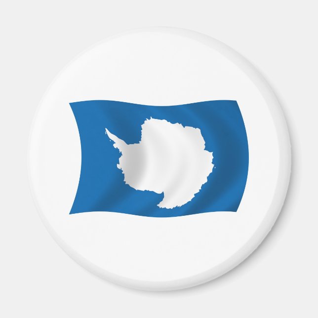 Íman Ímã com a Bandeira da Antártida (Frente)
