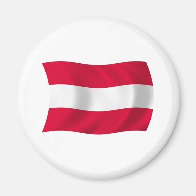 Íman Ímã com a Bandeira da Áustria (Frente)