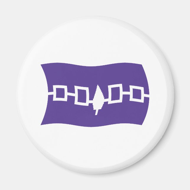 Íman Ímã com a Bandeira da Confederação Iroquesa (Frente)