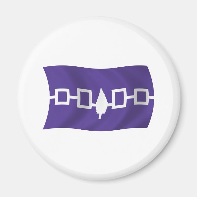 Íman Ímã com a bandeira da Confederação Iroquesa (Frente)