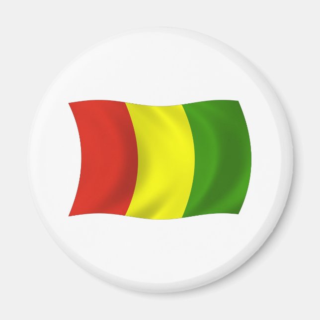 Íman Ímã com a Bandeira da Guiné (Frente)