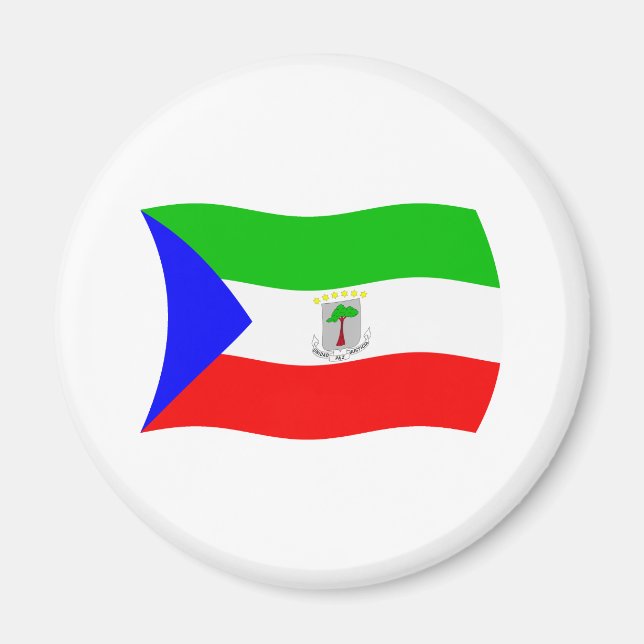 Íman Ímã com a Bandeira da Guiné Equatorial (Frente)