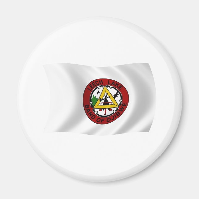 Íman Ímã com a bandeira da Reserva Leech Lake (Frente)