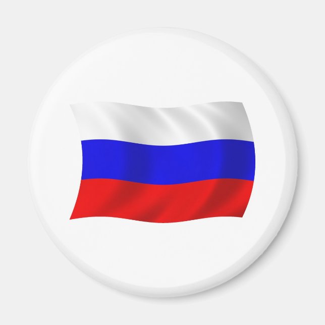 Íman Ímã com a Bandeira da Rússia (Frente)